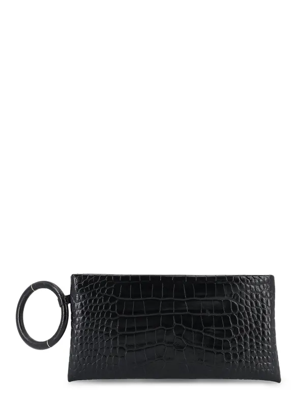 Aura Crocodile-Print Leather Clutch Bag made by Tom Ford