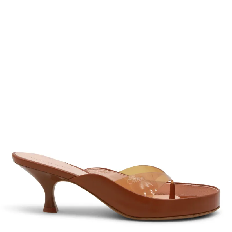 Sandals Terracotta Brown made by Chloe