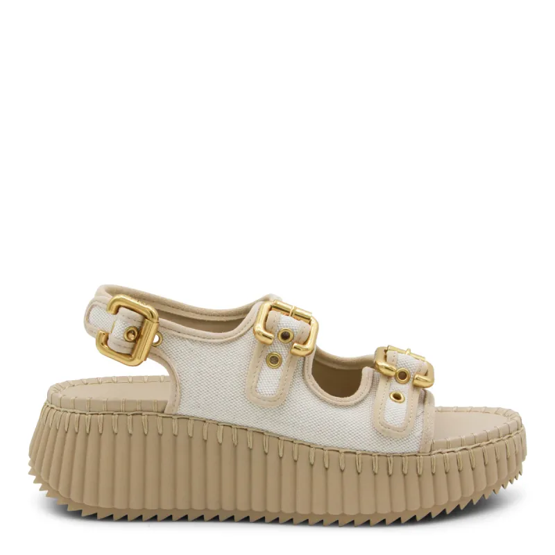 Sandals Dusty White made by Chloe