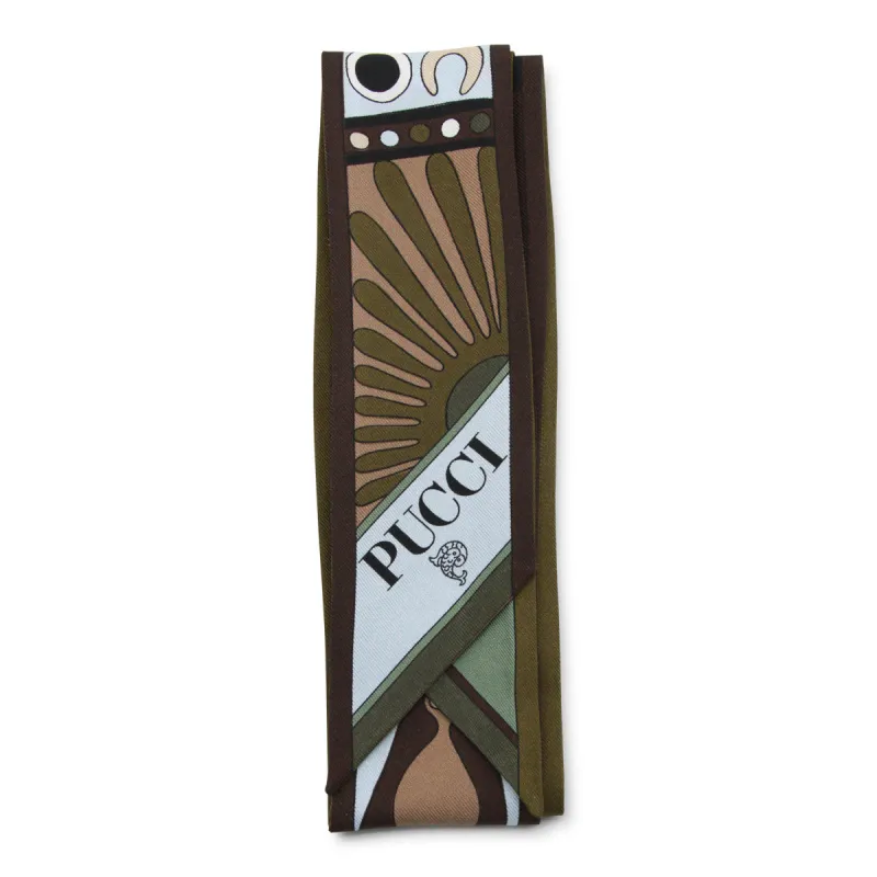 Scarfs Khaki Blue made by Emilio Pucci