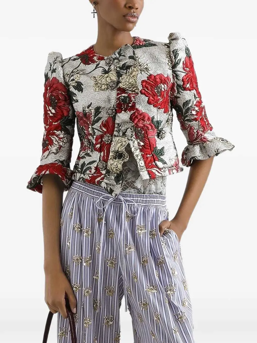 Jacket With Floral Embroidery sold by Wanan Luxury product image thumbnail 2