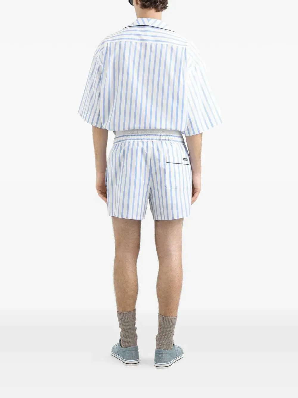 Striped Bermuda Shorts With Drawstring sold by Wanan Luxury product image thumbnail 5