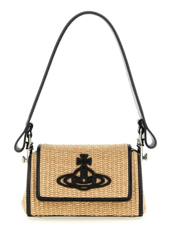 Hazel Shoulder Bags Beige made by Vivienne Westwood