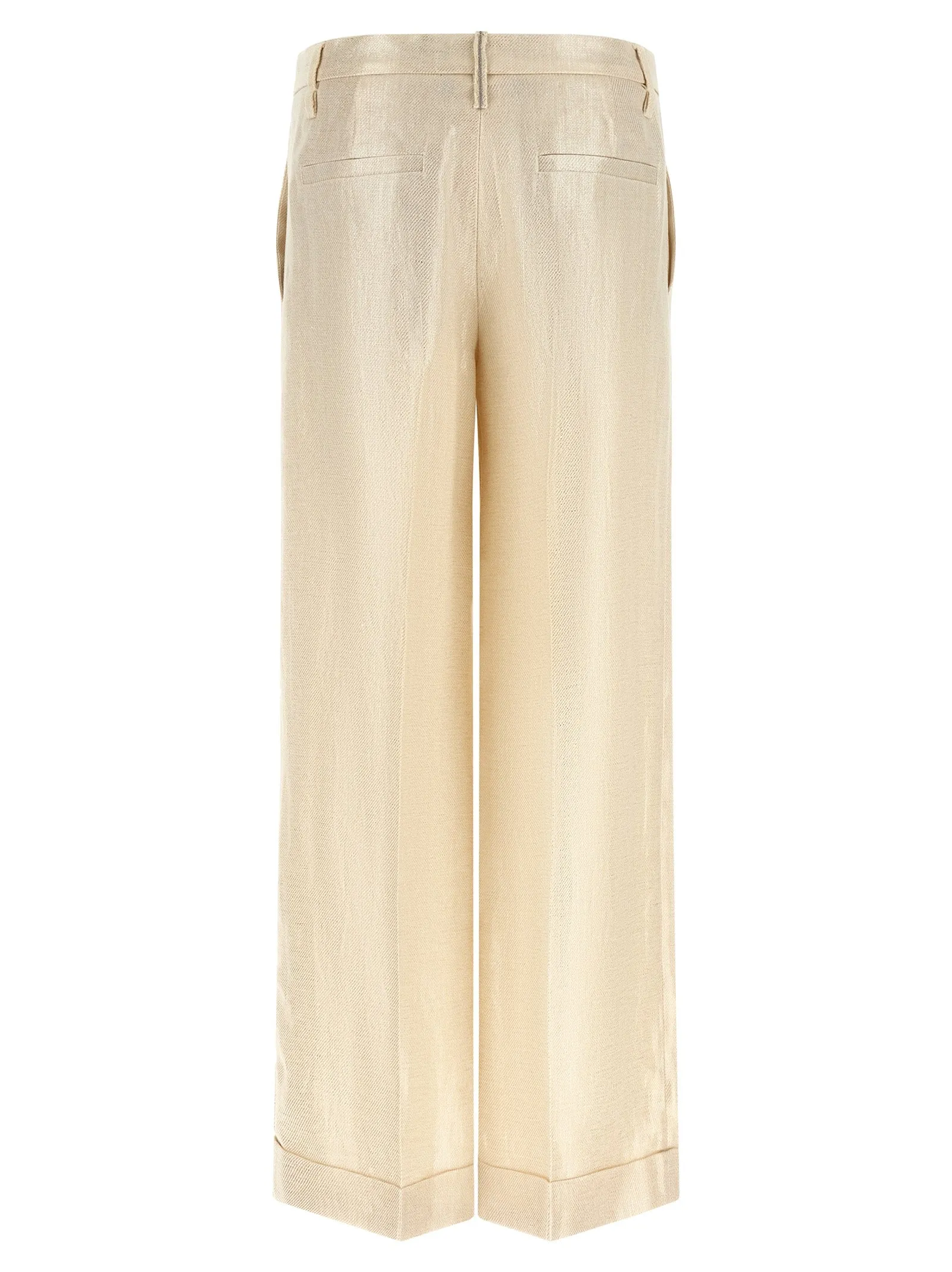 Lamé Linen Pants Gold sold by Wanan Luxury product image thumbnail 2
