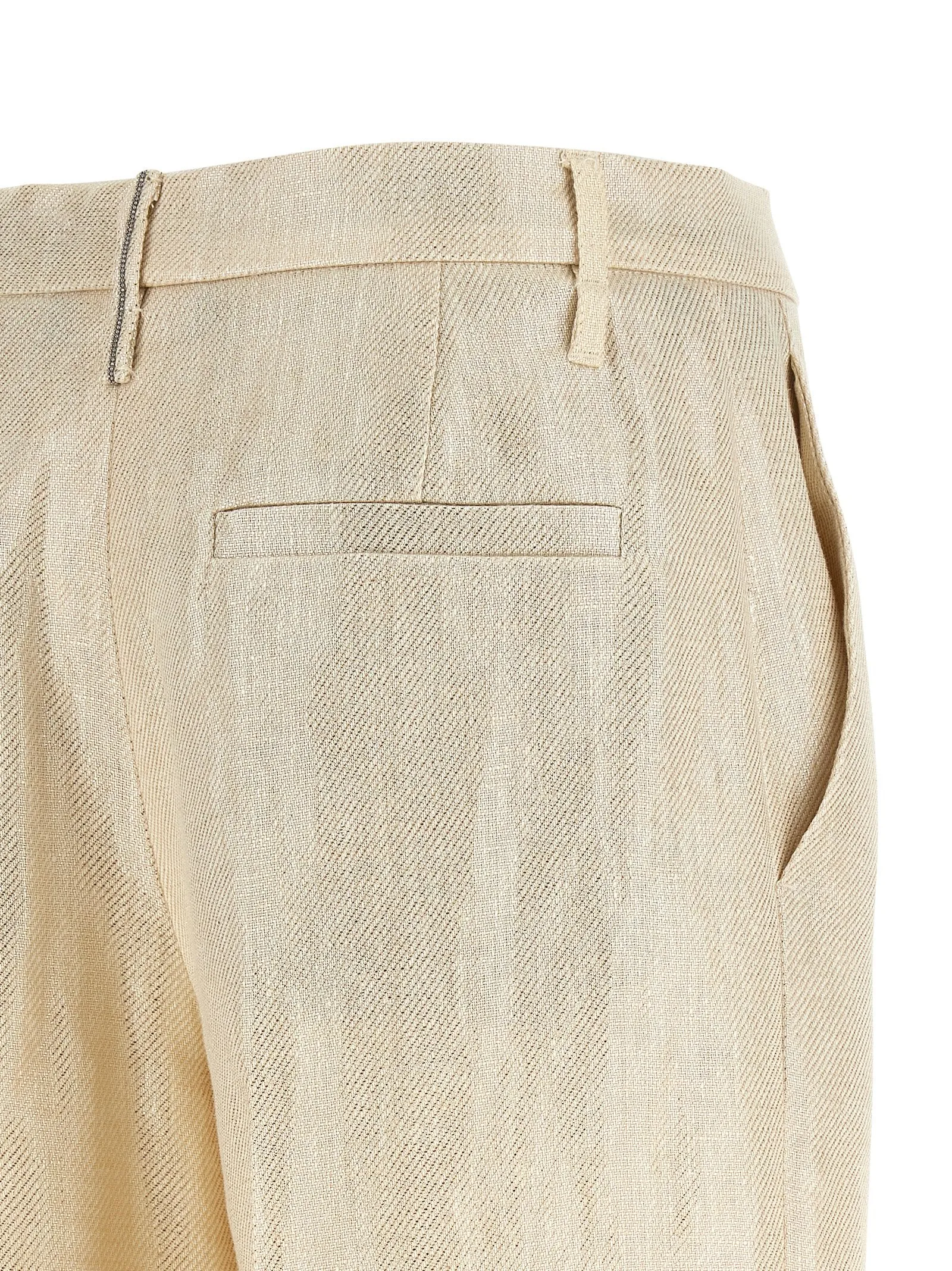 Lamé Linen Pants Gold sold by Wanan Luxury product image thumbnail 4