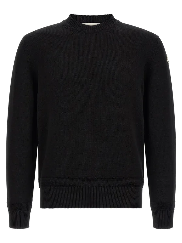 Cotton Sweater Sweaters And Cardigans Black made by Moncler
