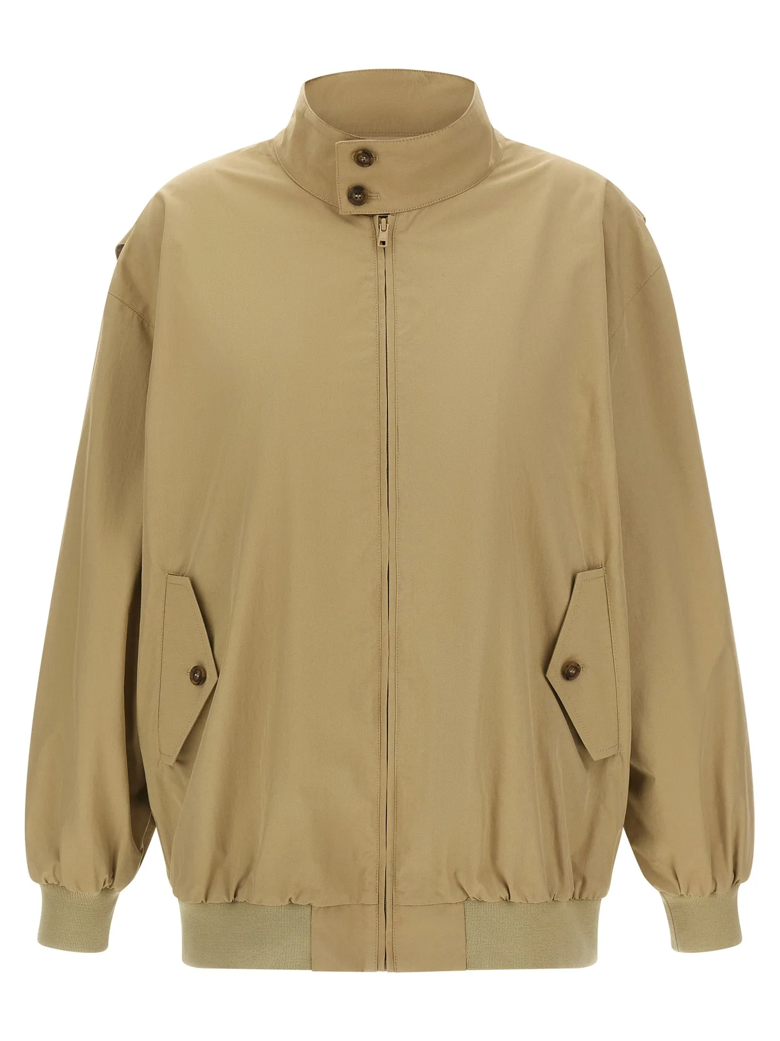 White Stitch Line Puffer Jackets Beige sold by Wanan Luxury