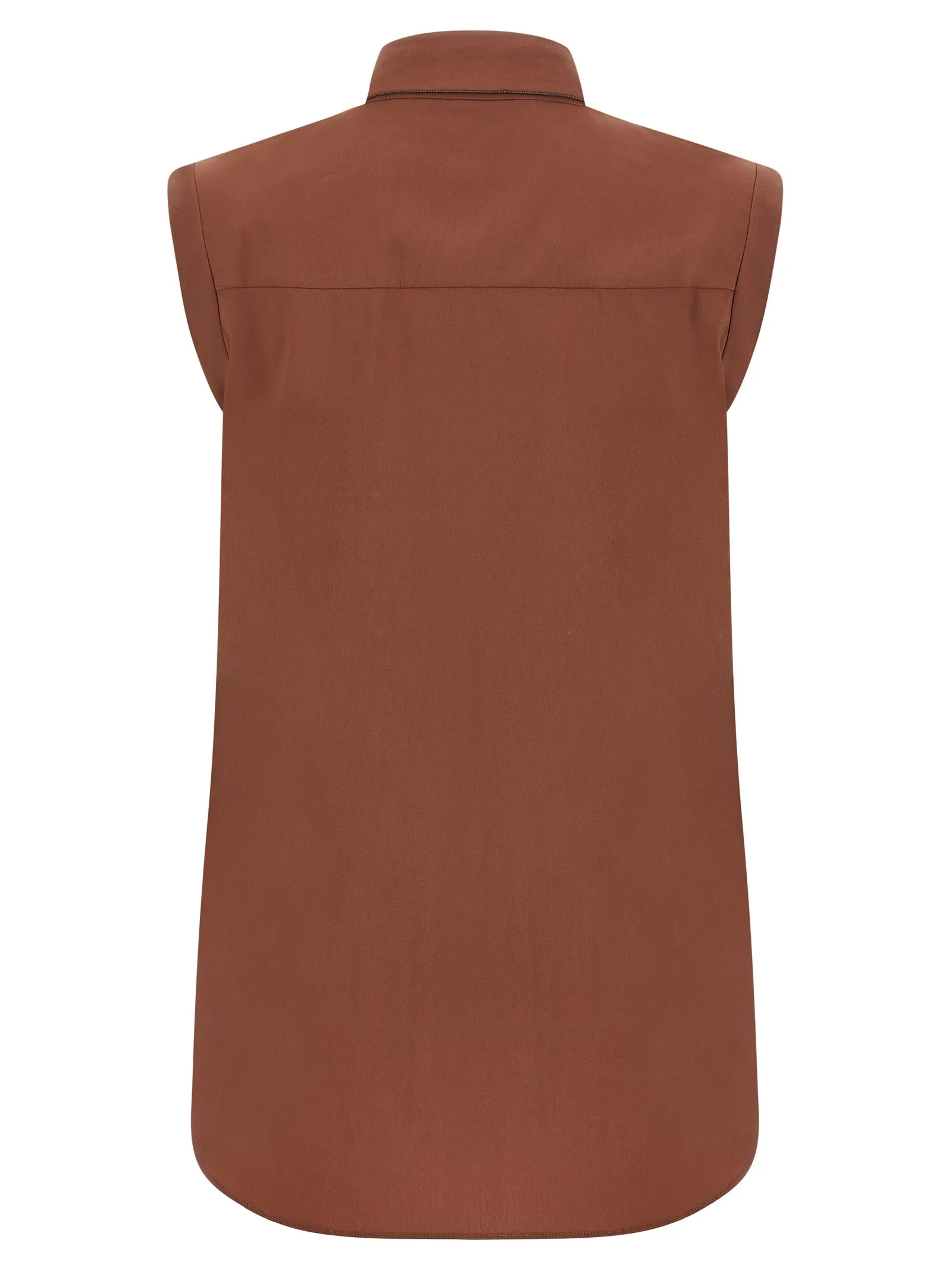 Shiny Trim Shirt And Blouse Brown sold by Wanan Luxury product image thumbnail 2