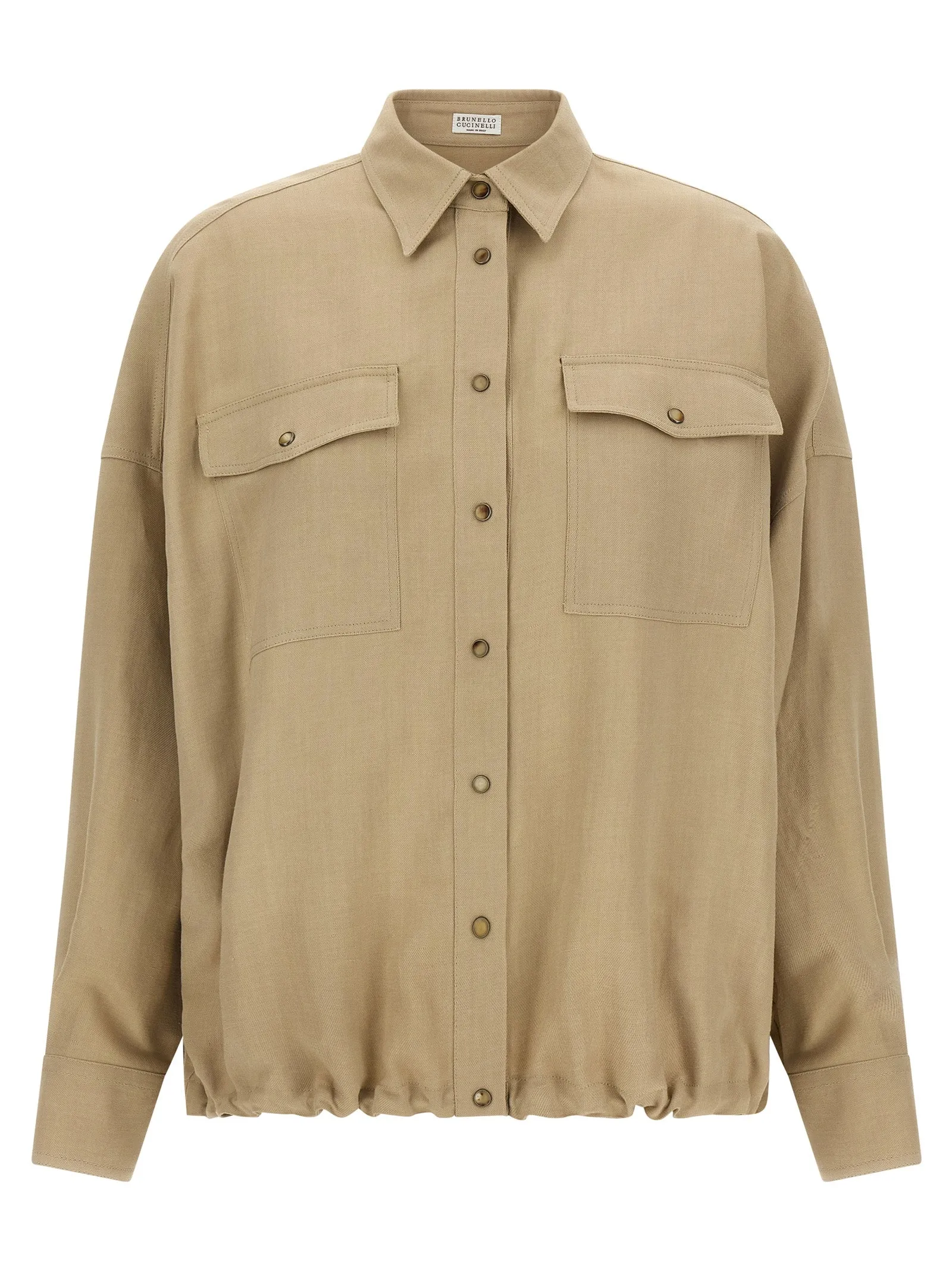 Fluid Twill Shirt Shirt And Blouse Beige sold by Wanan Luxury