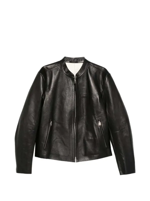 Leather Zip-Up Jacket made by Tom Ford