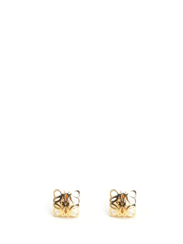 Bombé Anagram Earrings Jewelry Gold made by Loewe