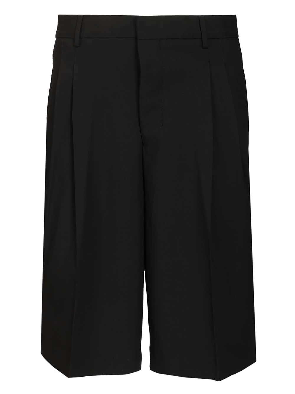 Wide-Leg Bermuda Shorts Trousers Black sold by Wanan Luxury
