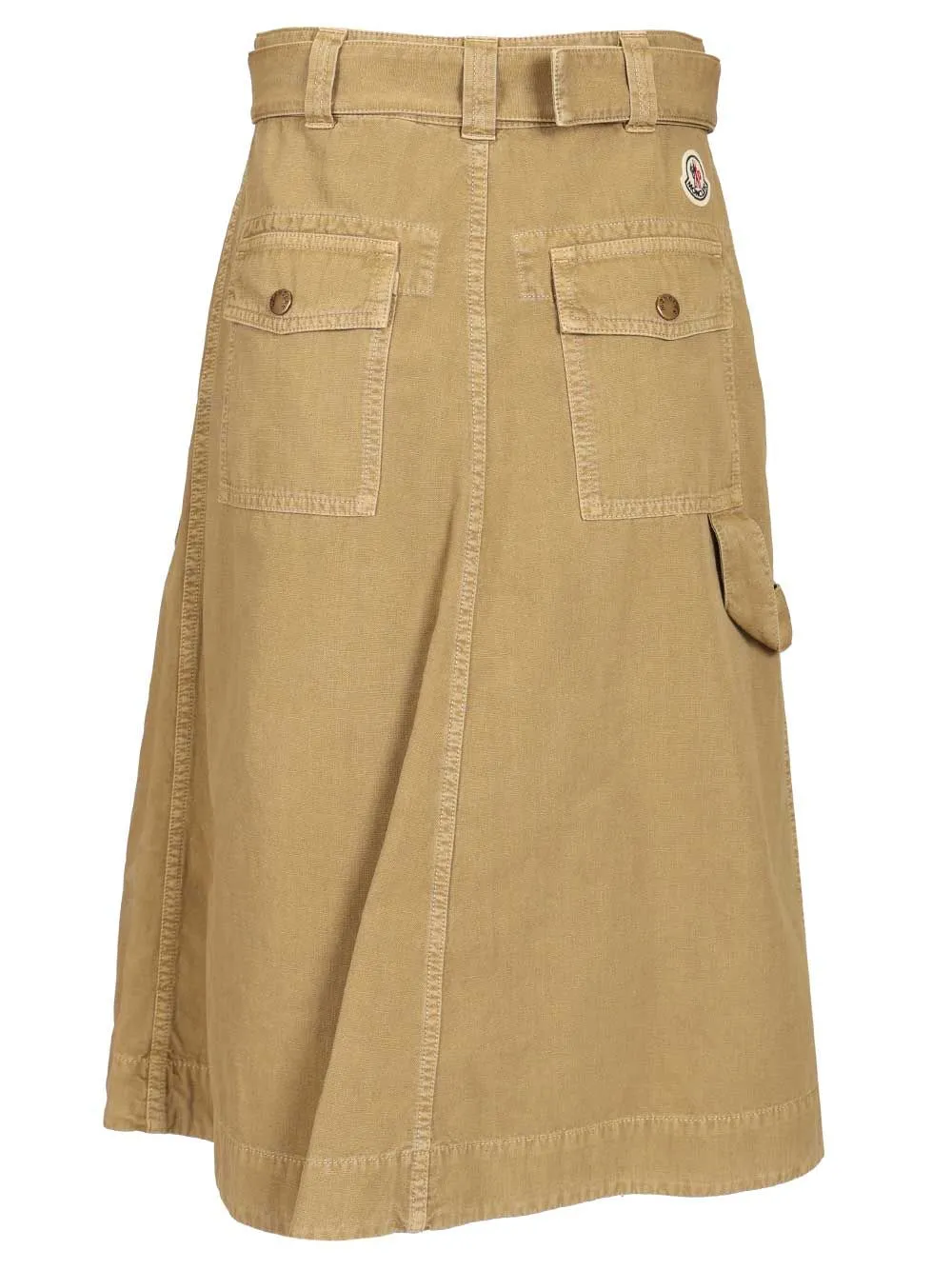 Cotton Midi Skirt With Belt Skirts Beige sold by Wanan Luxury product image thumbnail 2