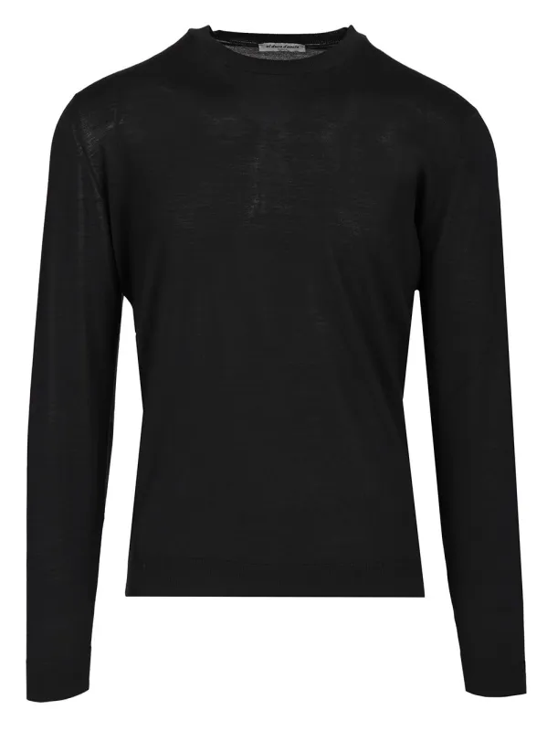 Midnight Blue Crewneck Sweater Knitwear Blue made by Filippo de Laurentiis