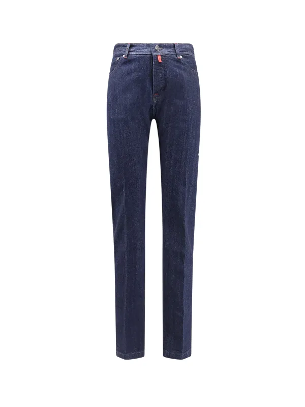 Cotton Blend Jeans made by Kiton