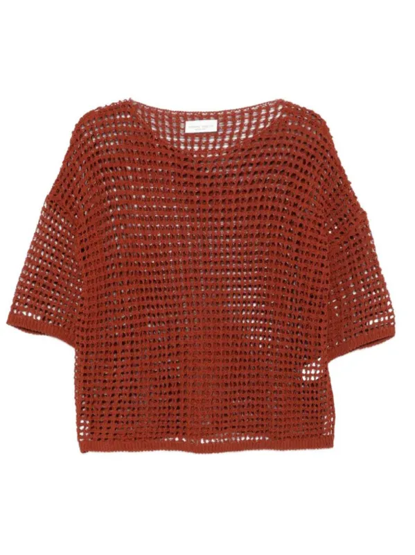 Short-Sleeved Mesh Top made by Roberto Collina
