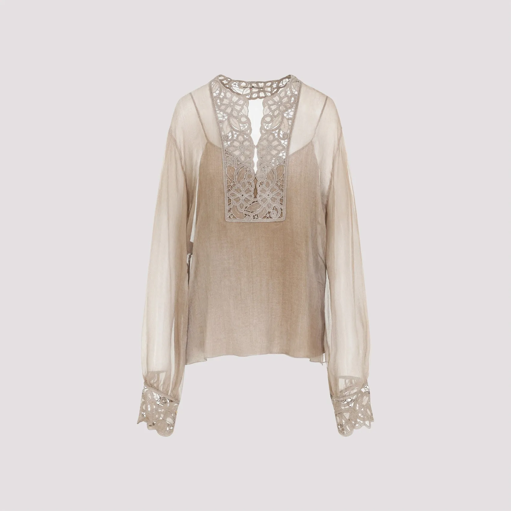 Blouse Brown sold by Wanan Luxury product image thumbnail 2