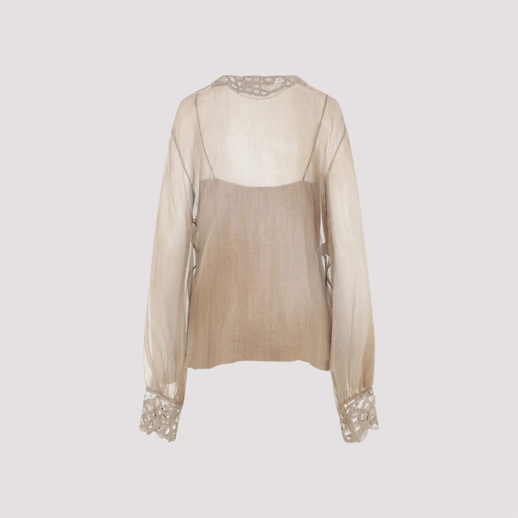 Blouse Brown sold by Wanan Luxury product image thumbnail 3