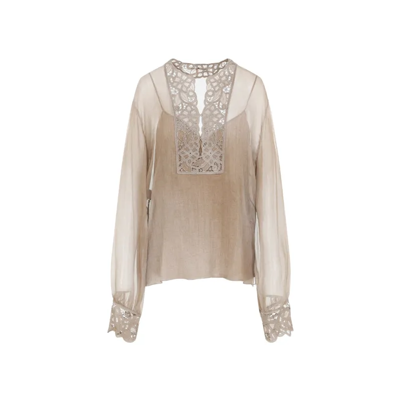 Blouse Brown made by Ermanno Scervino