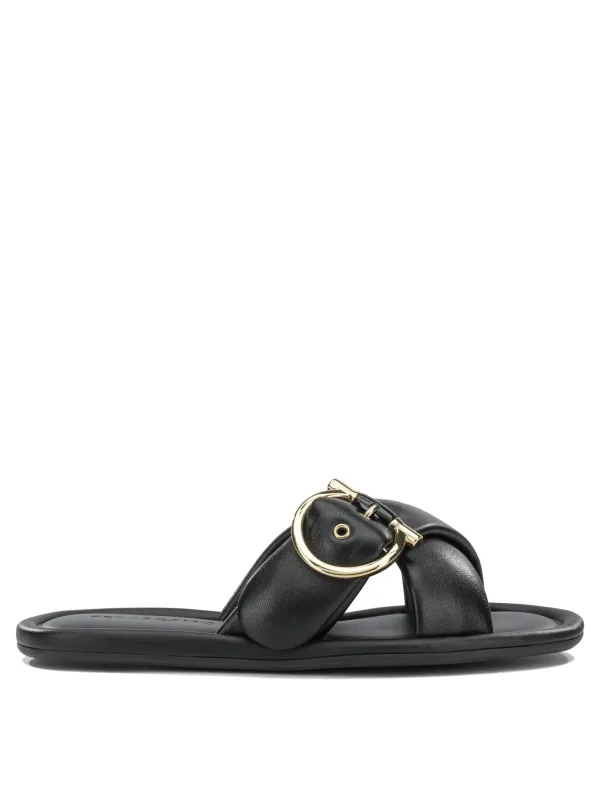 Elyzia Sandals Black made by Salvatore Ferragamo