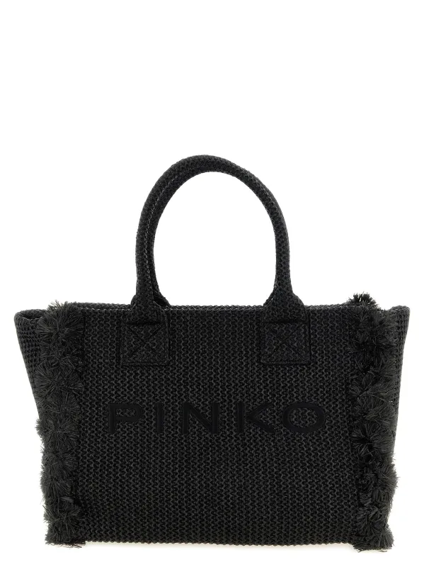 Beach Tote Bag Black made by Pinko