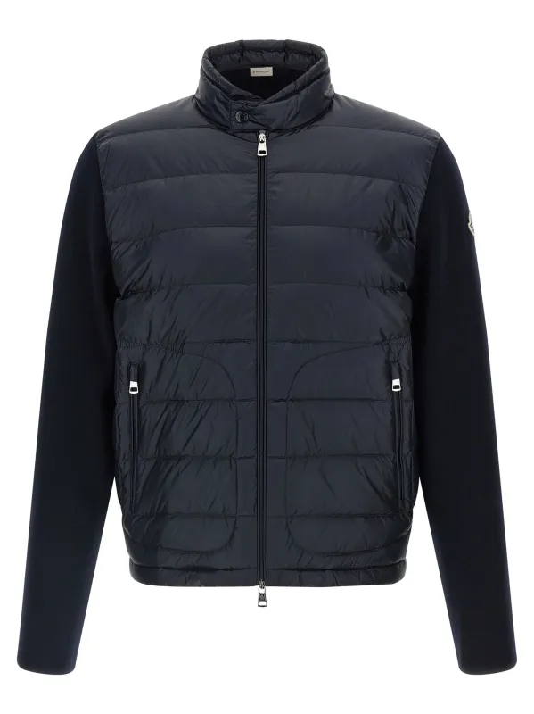 Padded Cardigan Sweaters And Cardigans Blue made by Moncler