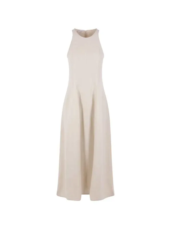 Sleeveless Pleated Dress made by Brunello Cucinelli