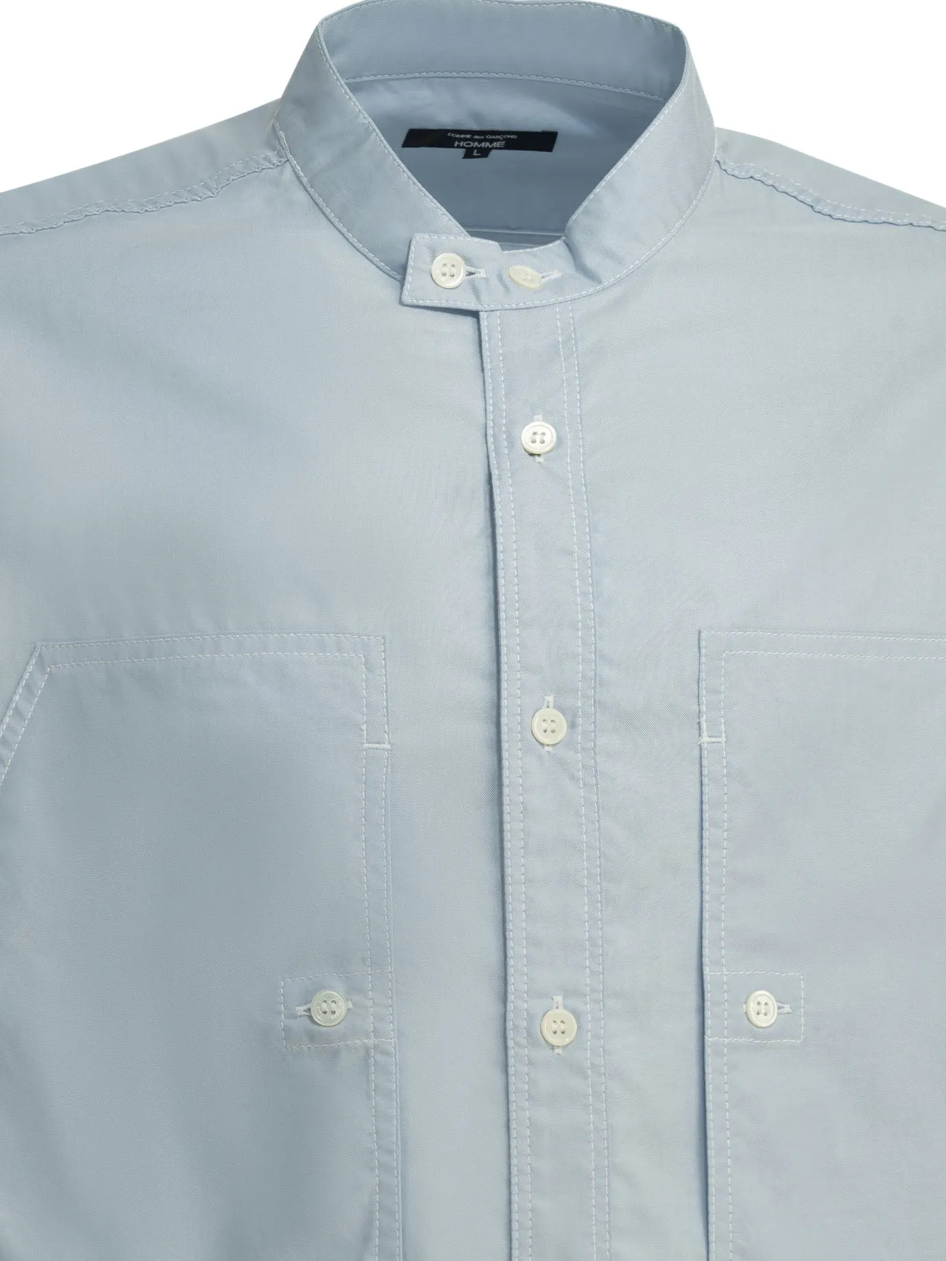 Casual Shirt With Patch Pockets Shirts Light Blue sold by Wanan Luxury product image thumbnail 3
