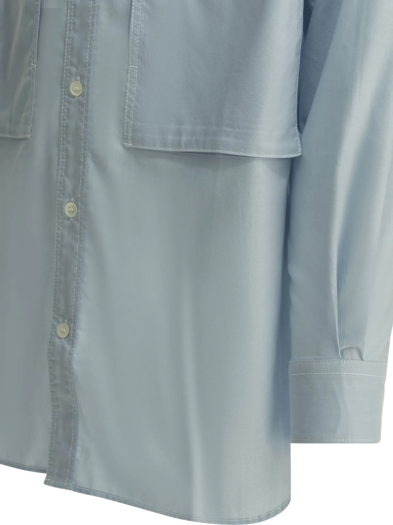 Casual Shirt With Patch Pockets Shirts Light Blue sold by Wanan Luxury product image thumbnail 4