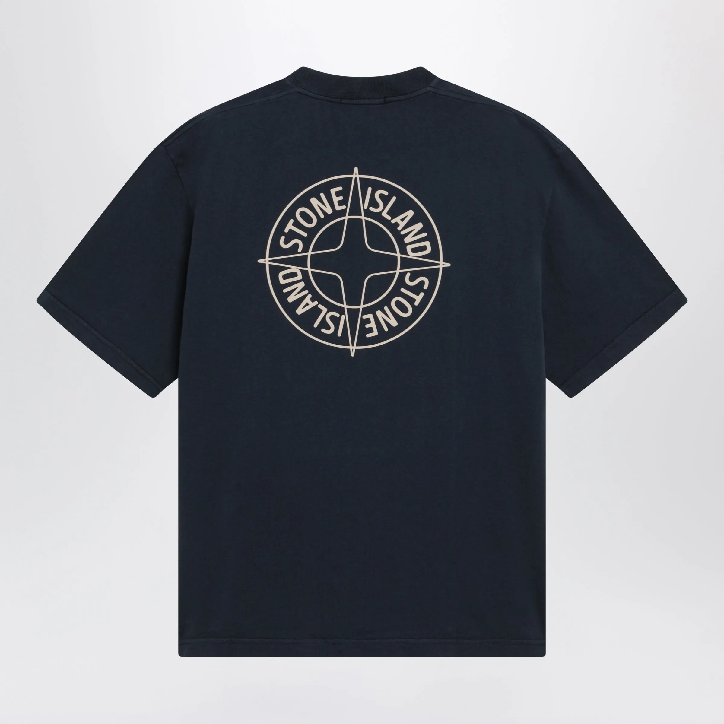 Short-Sleeve Compass Print Organic Cotton T-Shirt, Blue sold by Wanan Luxury product image thumbnail 2