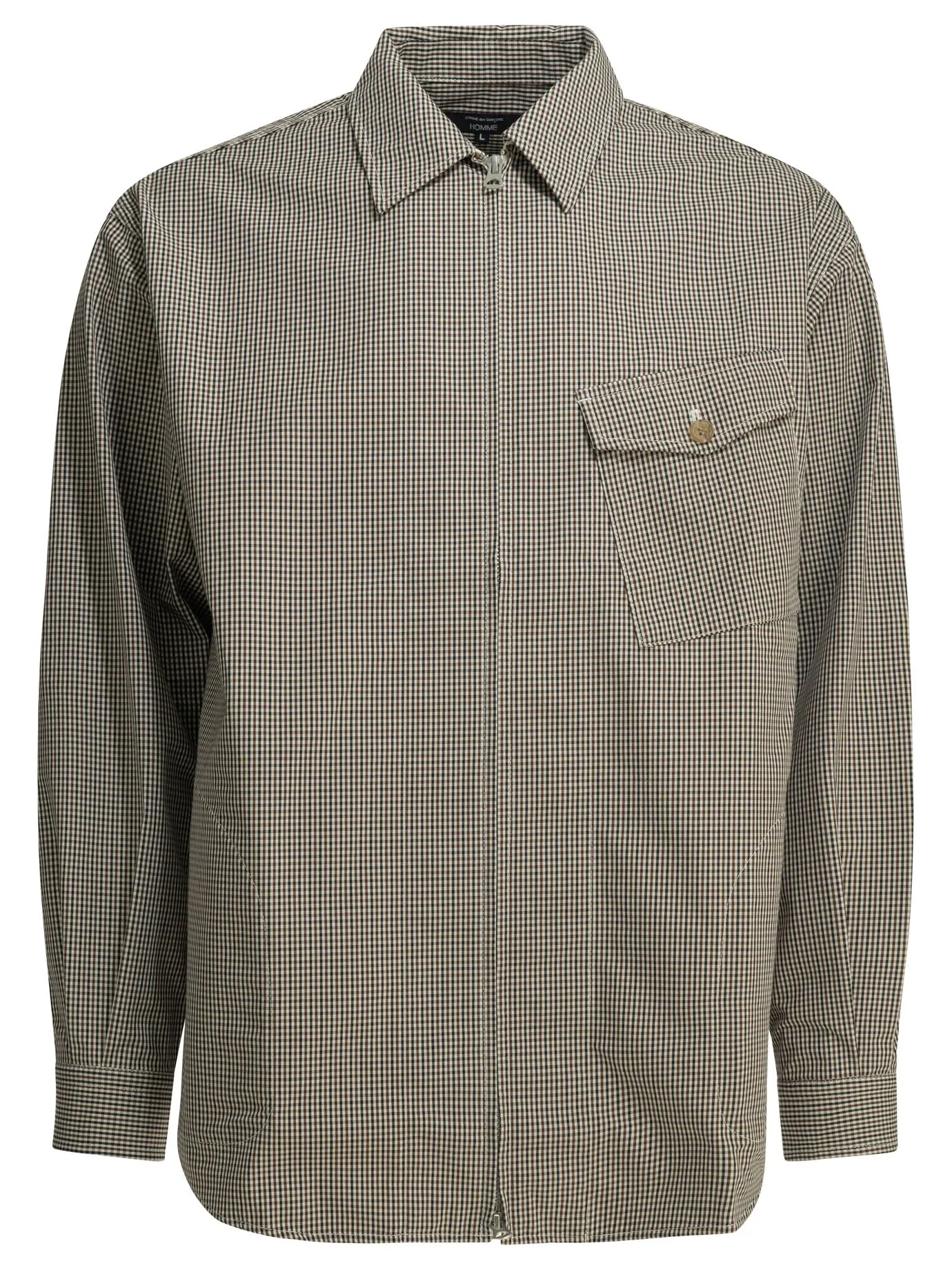 Checkered Overshirt Jacket Jackets And Coats Brown sold by Wanan Luxury