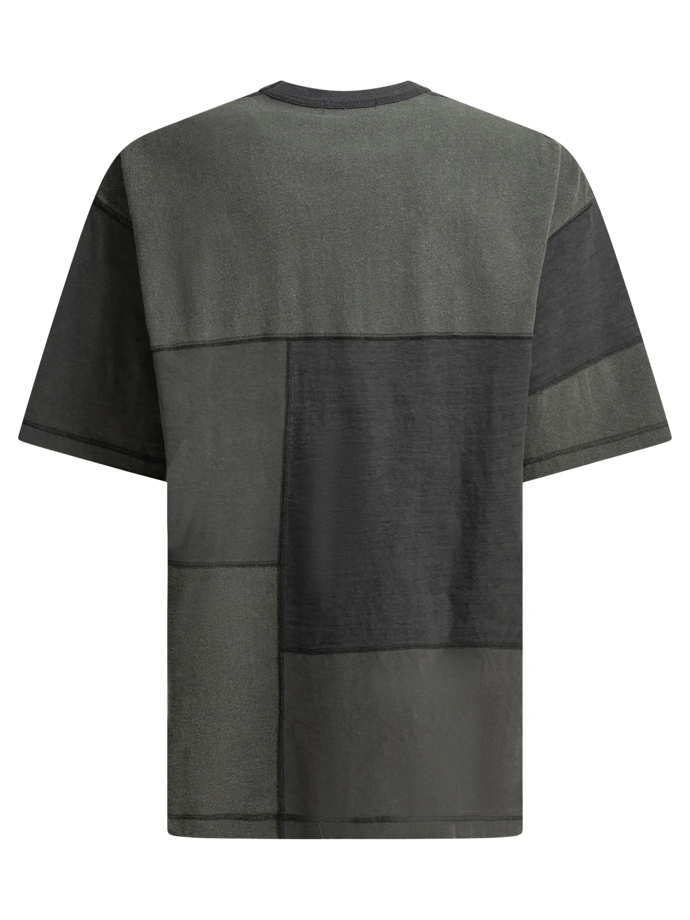Patchwork Crewneck T-Shirt T-Shirts Black sold by Wanan Luxury product image thumbnail 2