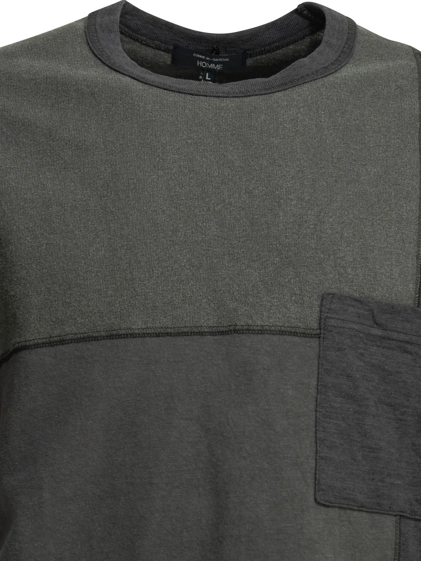 Patchwork Crewneck T-Shirt T-Shirts Black sold by Wanan Luxury product image thumbnail 3