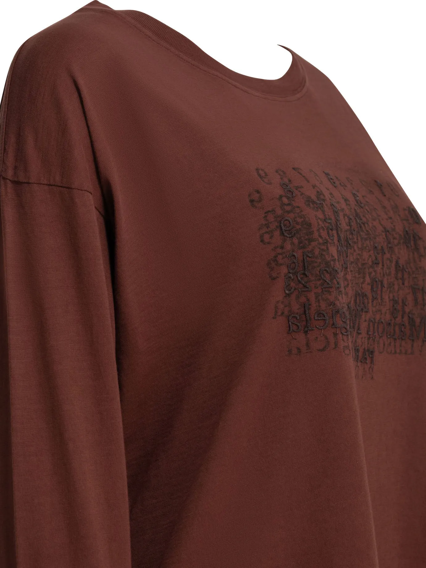 Crew-Neck T-Shirt With Logo T-Shirts Bordeaux sold by Wanan Luxury product image thumbnail 4
