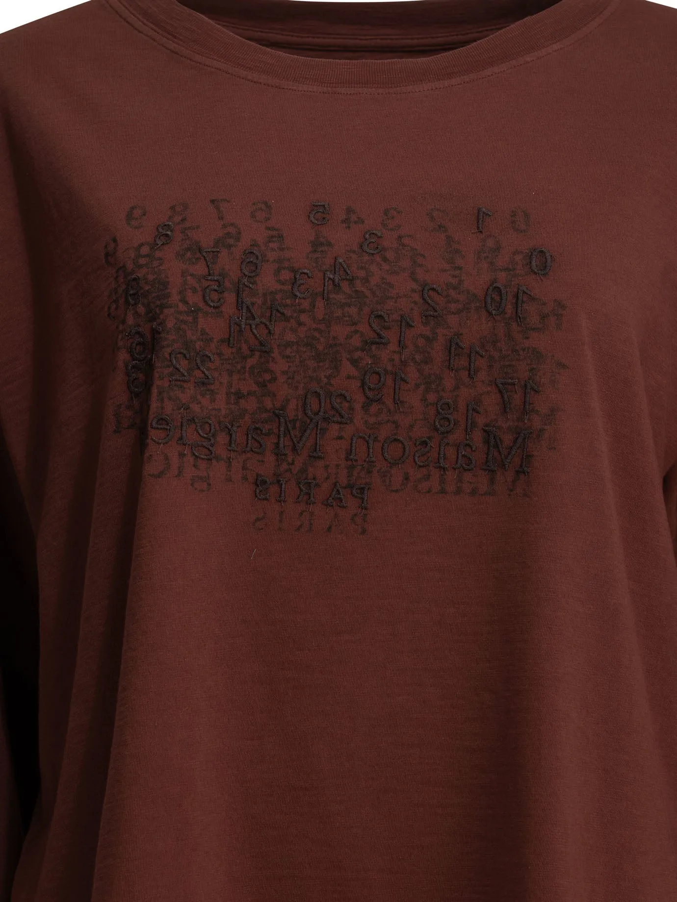 Crew-Neck T-Shirt With Logo T-Shirts Bordeaux sold by Wanan Luxury product image thumbnail 3