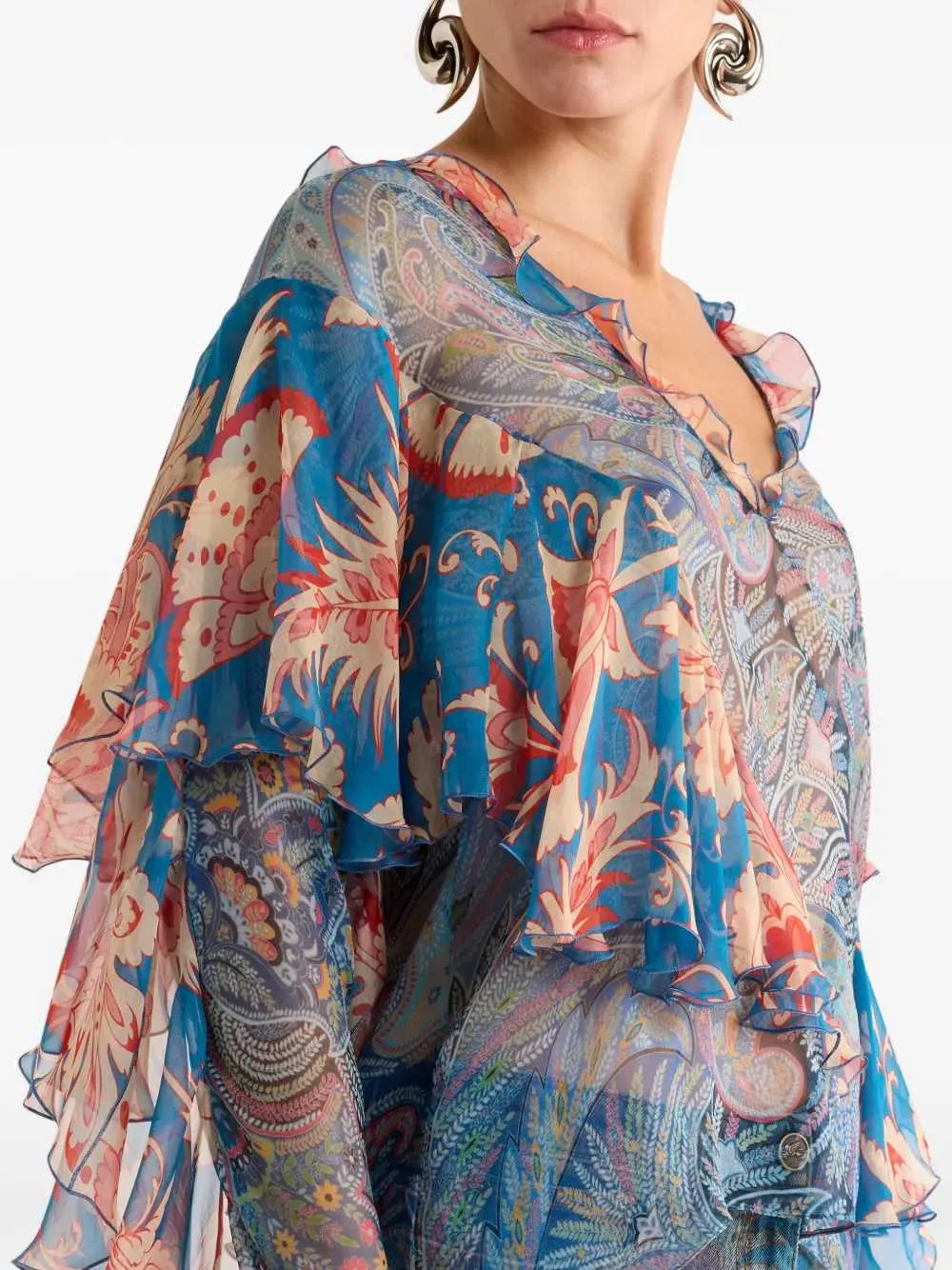 Ruffled Blouse sold by Wanan Luxury product image thumbnail 5