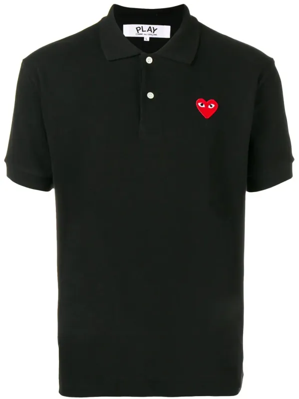 Red Heart Cotton Polo Shirt made by Comme des Garcons PLAY
