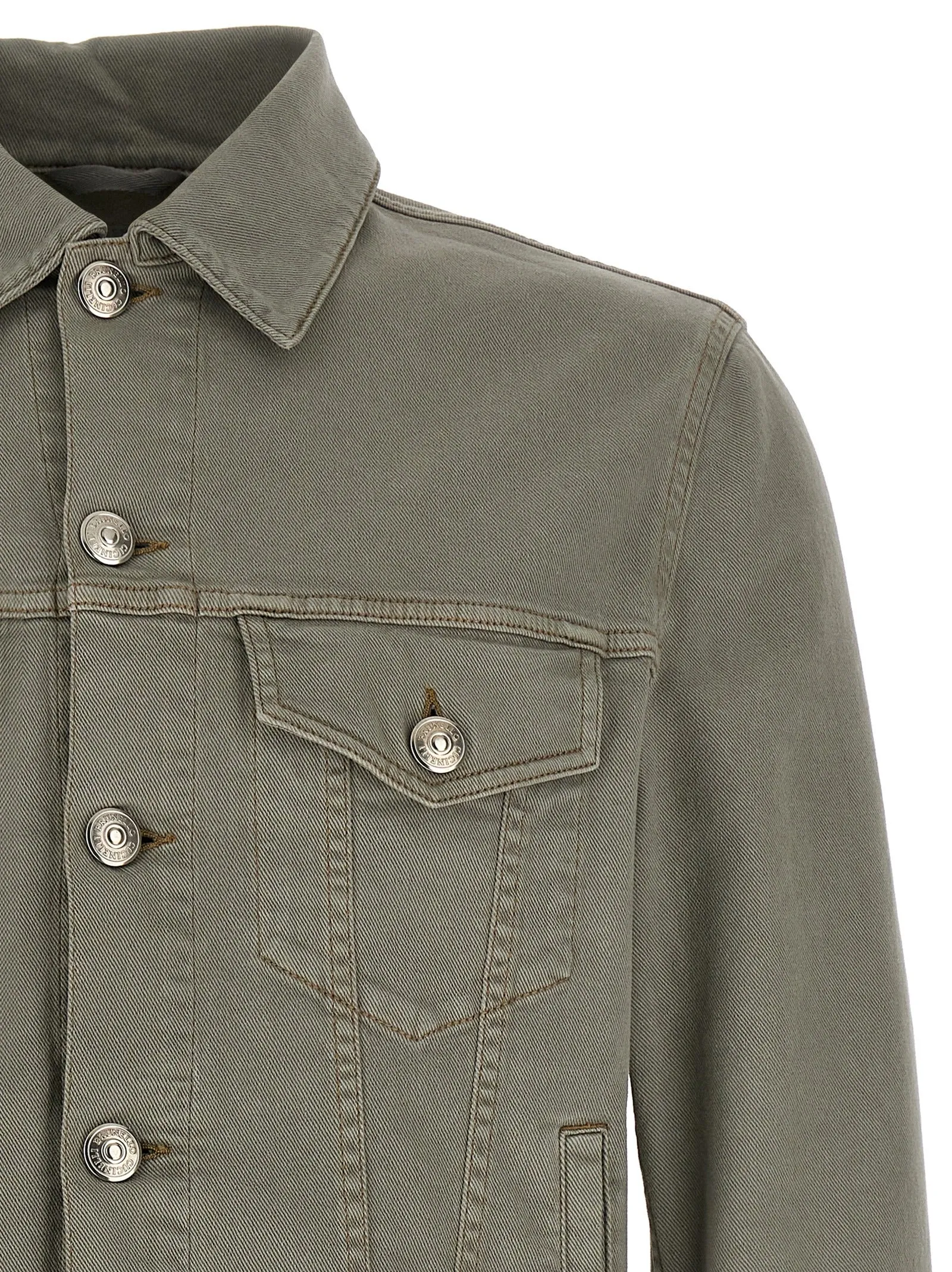 Denim Jacket Puffer Jackets Gray sold by Wanan Luxury product image thumbnail 3