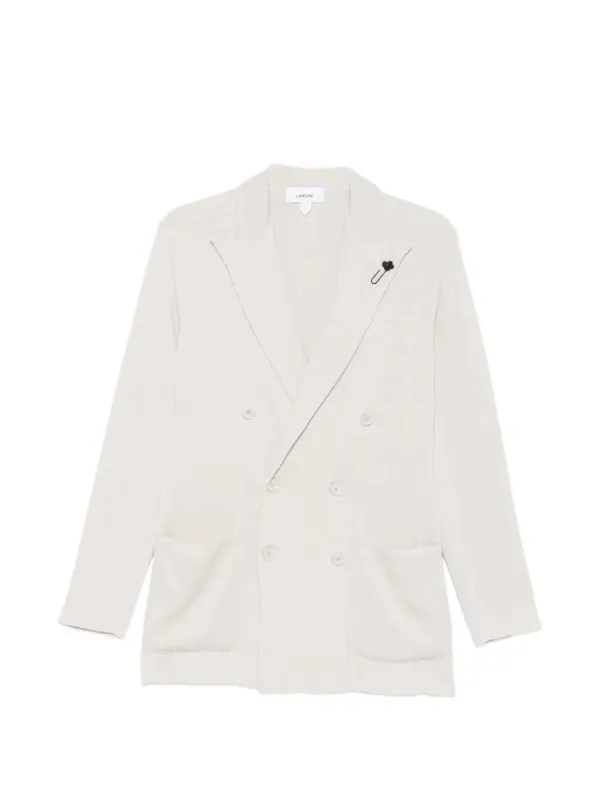 Double-Breasted Cotton Blazer made by Lardini