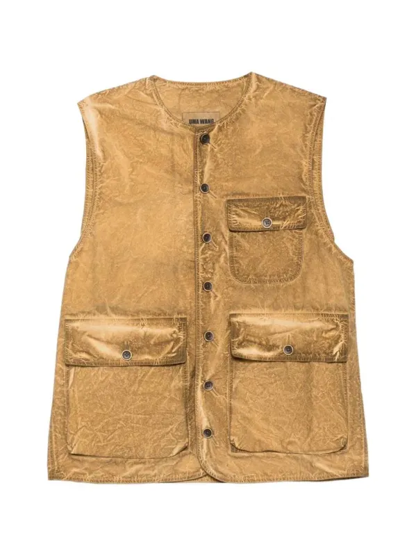 Vest With Flap And Button Pocket made by UMA WANG