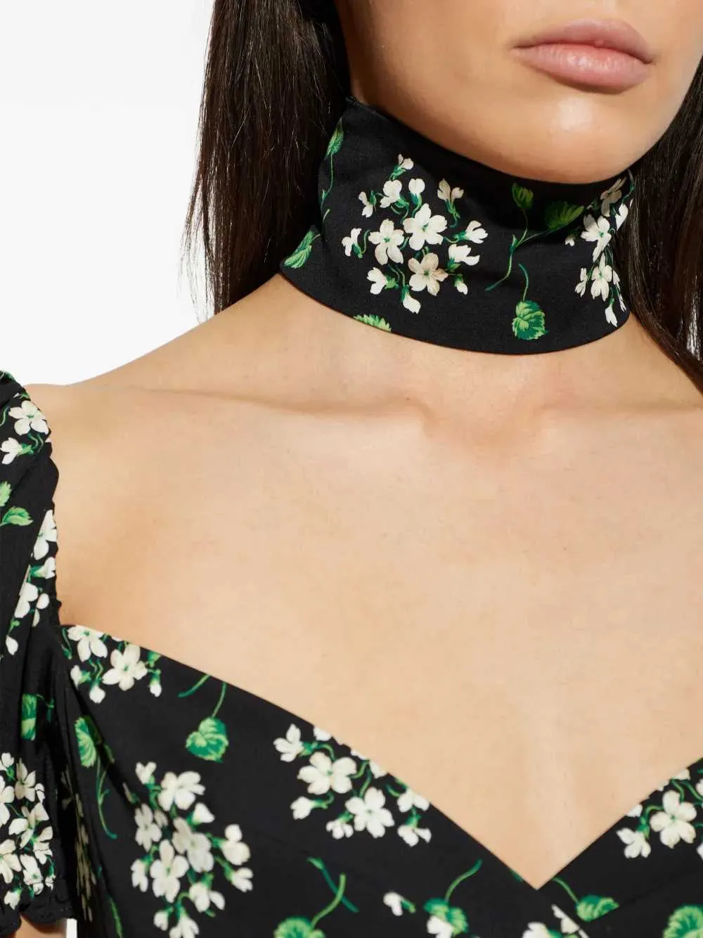 Floral Mini Dress With Puff Sleeves sold by Wanan Luxury product image thumbnail 5