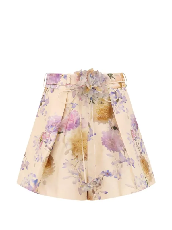 Luna Printed Shorts made by Zimmermann