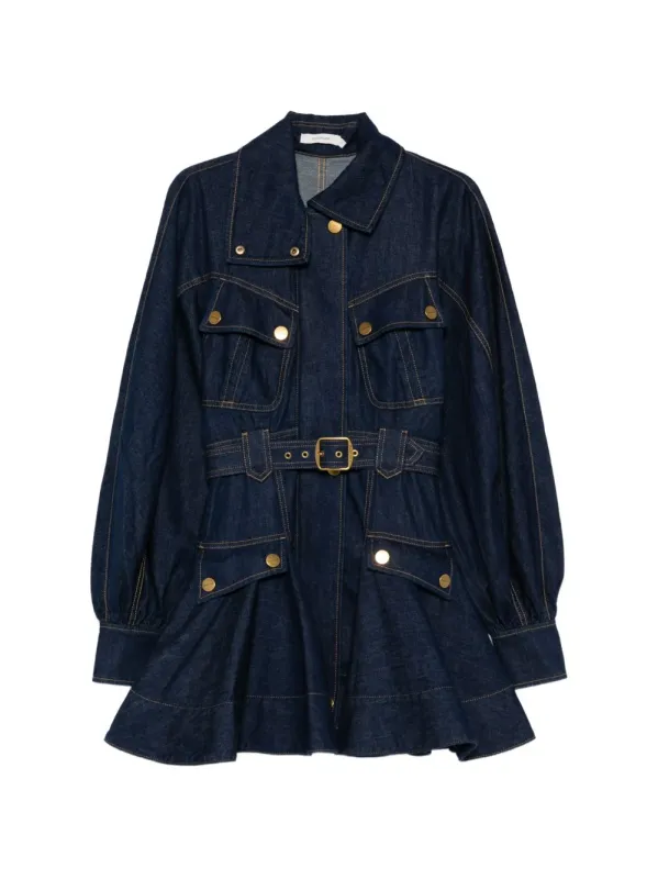 Luna Denim Utility Mini Dress made by Zimmermann