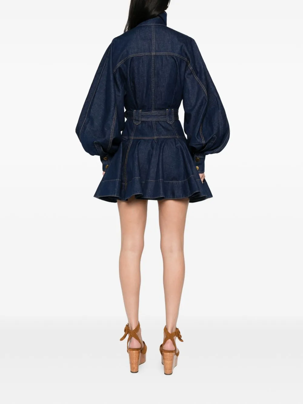 Luna Denim Utility Mini Dress sold by Wanan Luxury product image thumbnail 3