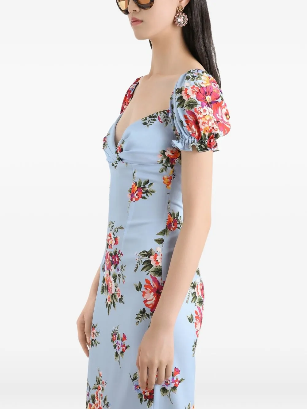 Flower Print Silk Dress sold by Wanan Luxury product image thumbnail 4