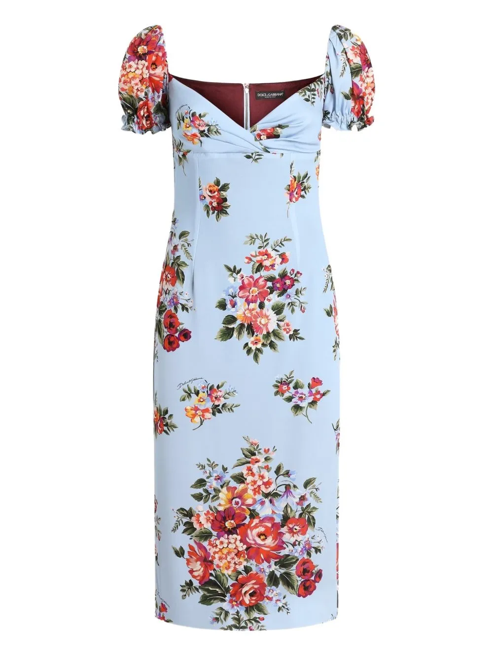 Flower Print Silk Dress sold by Wanan Luxury