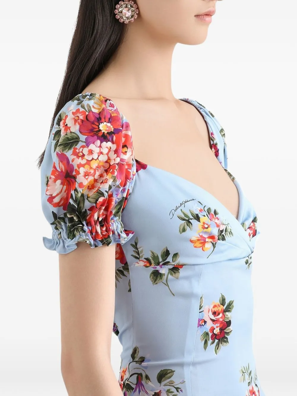 Flower Print Silk Dress sold by Wanan Luxury product image thumbnail 5