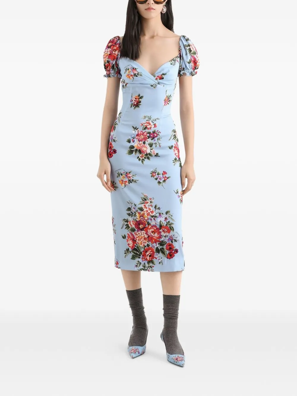 Flower Print Silk Dress sold by Wanan Luxury product image thumbnail 3
