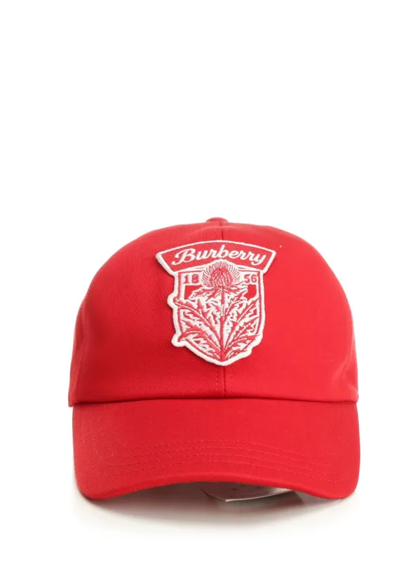 Mh Thstl Emb Cap Alt Hats Red made by Burberry