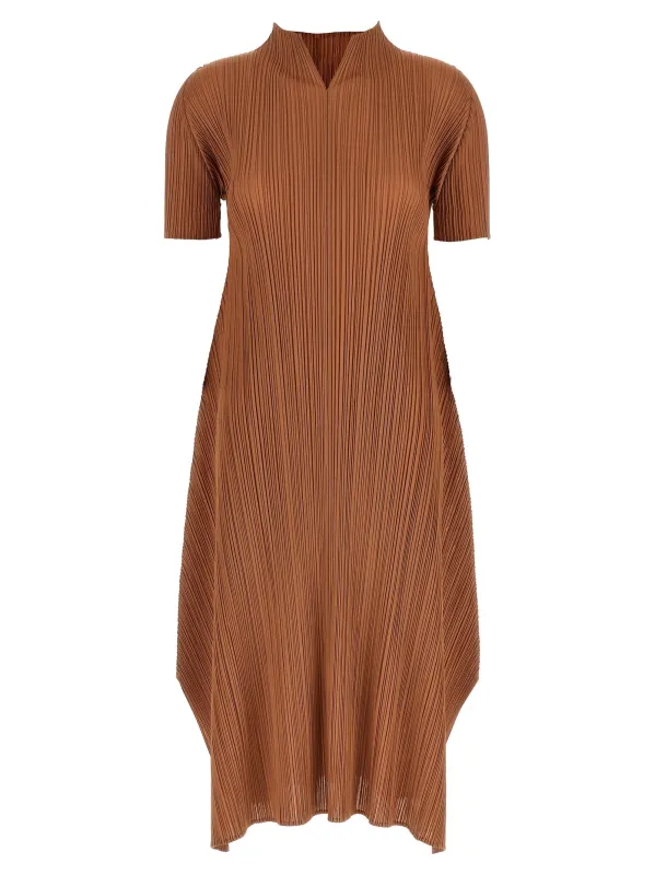 Monthly Colors: March Dresses Brown made by Issey Miyake
